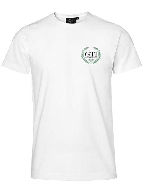 T-shirt - liten logga, Vit (GTIs Gymnasieskola)