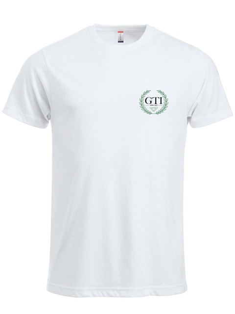 T-shirt - Small logo, White (GTIs Gymnasieskola)