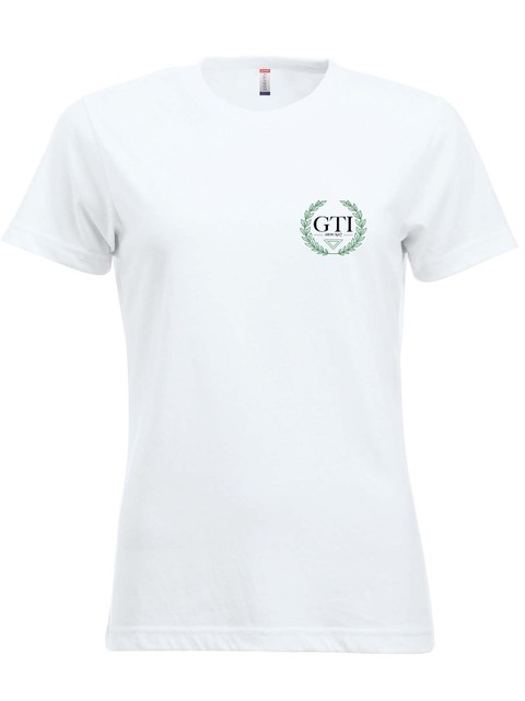 T-shirt - Small logo, White (GTIs Gymnasieskola)