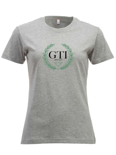 T-shirt - Big grönsvart logo, Grey (GTIs Gymnasieskola)