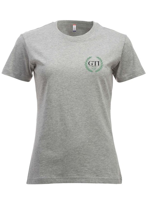 T-shirt - Small grönsvart logo, Grey (GTIs Gymnasieskola)