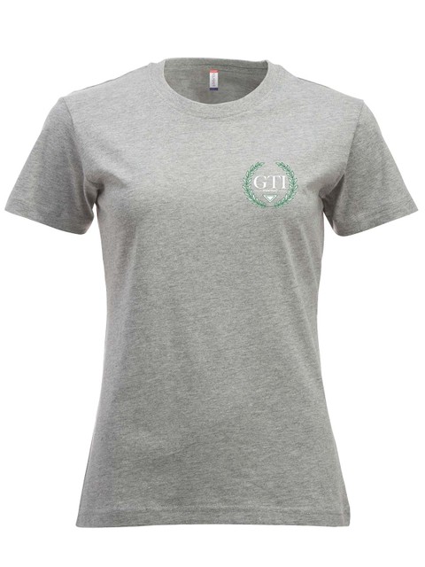 T-shirt - Small grönvit logo, Grey (GTIs Gymnasieskola)