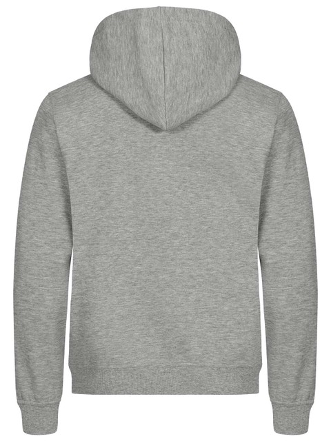 Hoodie - Small green/white wreath, Grey Melange (GTI:s Gymnasieskola)