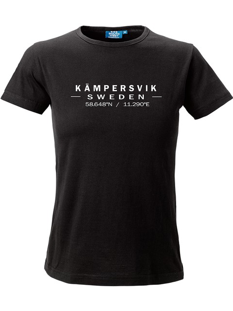 Kämpersvik T-shirt Dam, Black (modell 2)