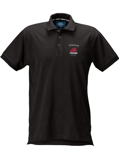 Kämpersvik Poloskjorta Cotton Herr, Black