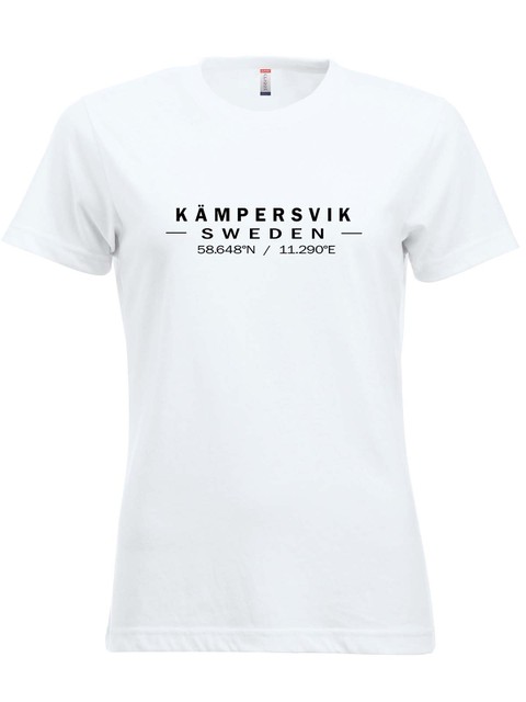 T-shirt - Big text logo, White (Kämpersvik)