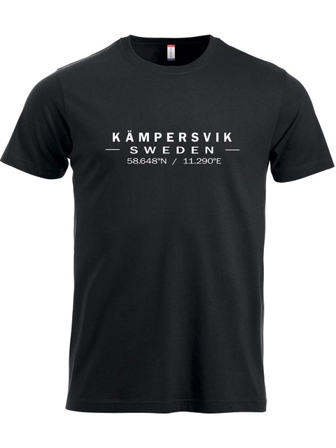T-shirt - Big text logo, Black (Kämpersvik)
