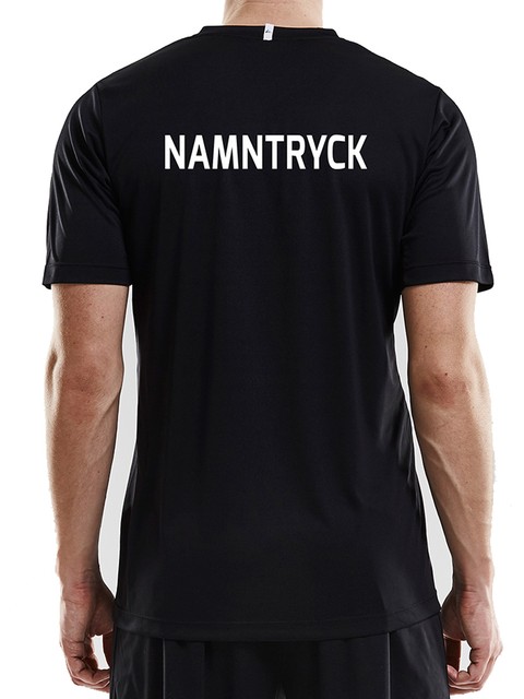 Craft T-shirt Squad Solid, Black (Munkedal Padel Center)