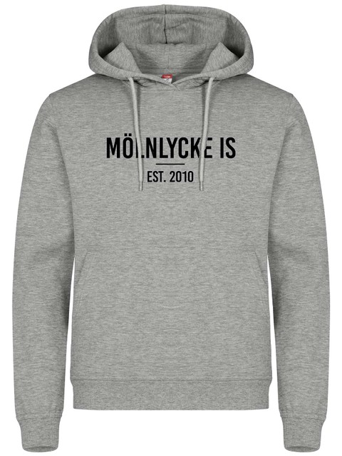 Hoodie - Supporter, Grey Melange (Mölnlycke IS)