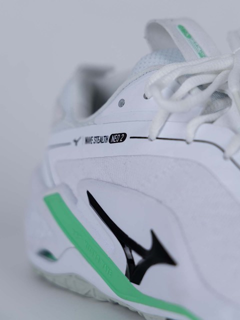 Mizuno Inomhussko Wave Stealth Neo 2 M White-Black-Frozen Emerald