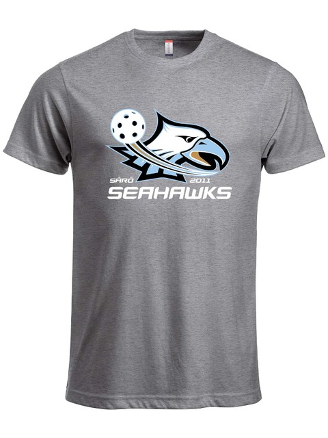 T-shirt - Supporter, Grey Melange (Särö Seahawks)