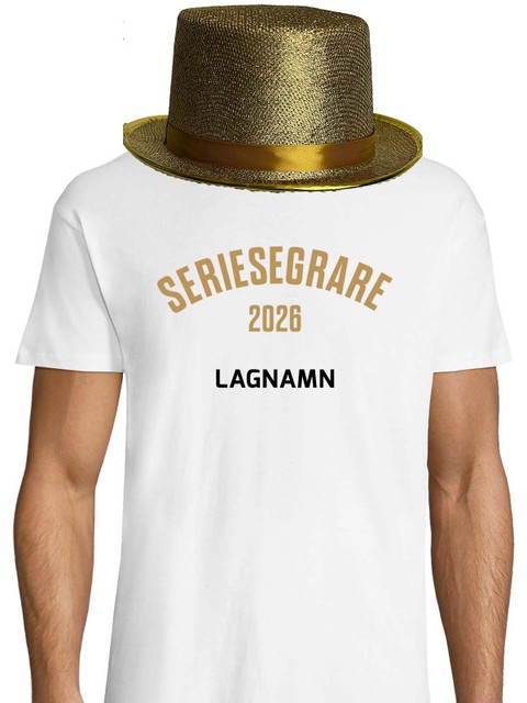 League Champions - T-shirt + Gold Hat, White