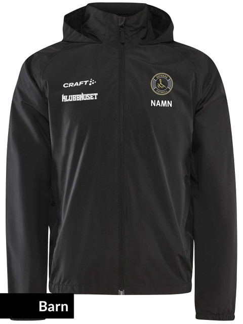 Craft Regnjacka Evolve, Svart - Barn (Sotenäs Fotboll)
