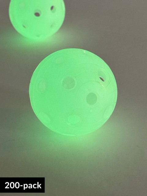 Unihoc Innebandyboll CRATER glowing in the dark (200-pack)