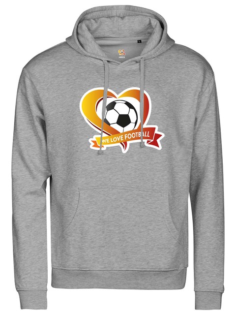 WLF Hoodtröja, Grå - Heart Logo EDT