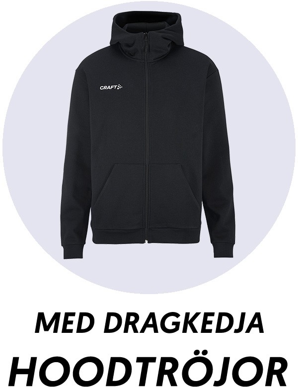 Zip-hoodies för sport, klubb och fritid