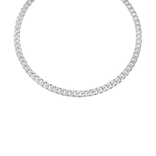 Hopeinen kaulaketju, panssari 6mm 50cm
