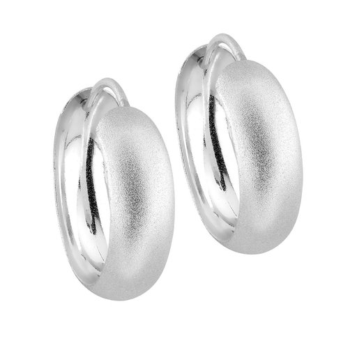 Hopeiset puolipyöreät korvarenkaat 17mm, matta