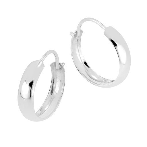 Hopeiset korvarenkaat 12 x 3 mm