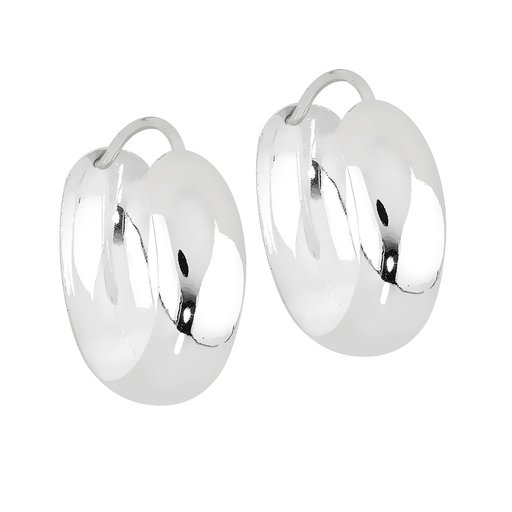 Hopeiset puolipyöreät korvarenkaat 17mm