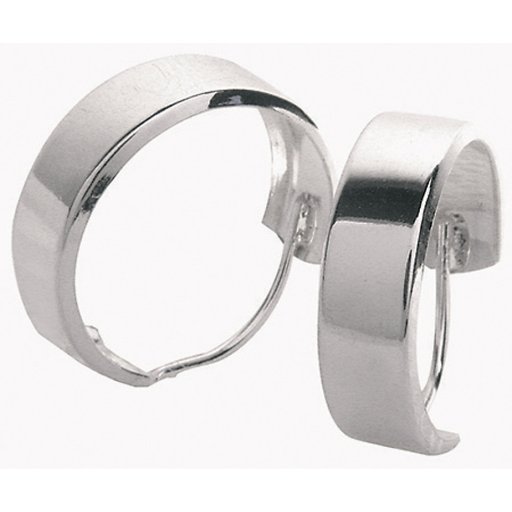 Hopeiset flakka korvarenkaat 15mm