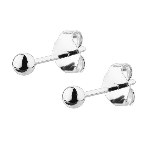 Hopeiset pallokorvakorut 3 mm
