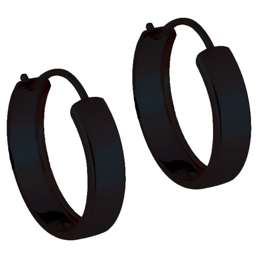Hopeiset flakka renkaat, mustat 15mm