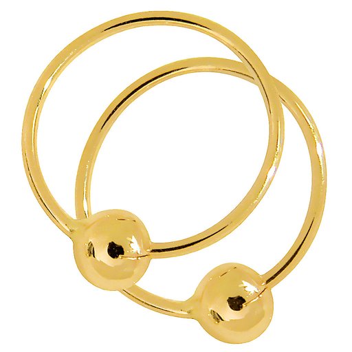 Kultaiset korvakorut, hoitorenkaat, pallot 10mm