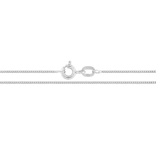 Valkokultainen riipusketju, panssari 0,88mm 42+3cm
