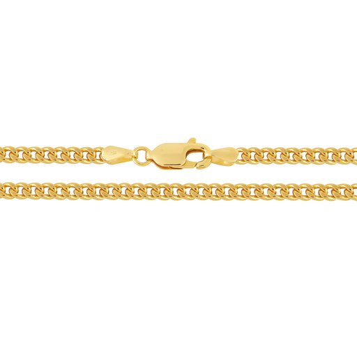 Kultainen panssarikaulaketju 2,8mm 50cm