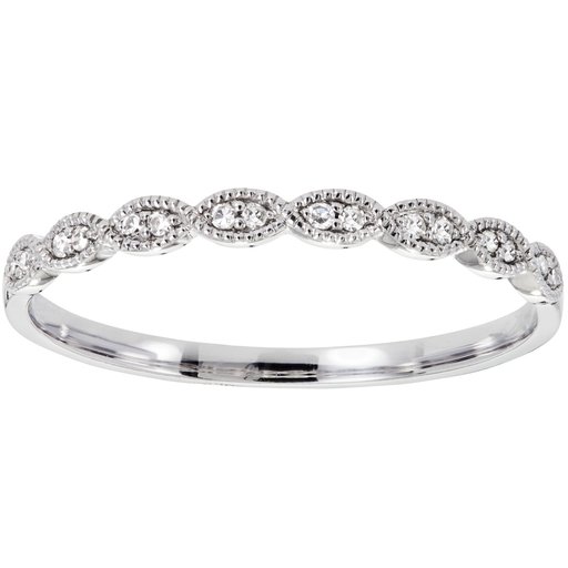 Timanttisormus yht. 0,05ct 14K valkokulta