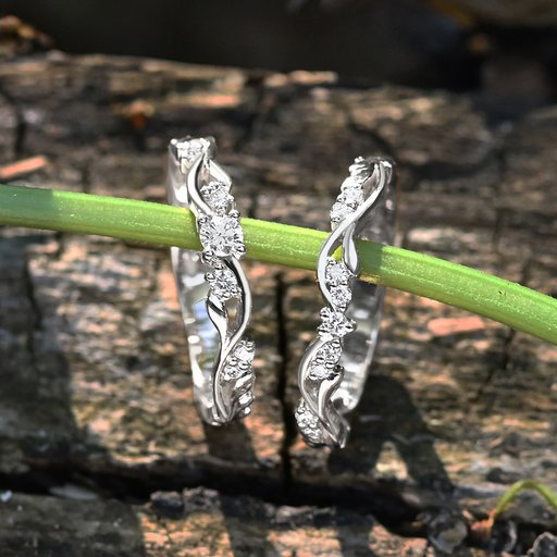 Princess Eleonore timanttisormus yht. 0,17ct 14K valkokulta