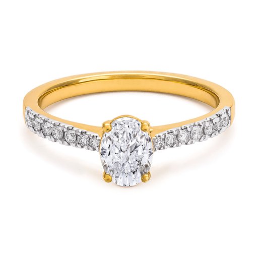 Fenia Electra labotatoriotimanttisormus yht. 0,63ct 18K keltakulta