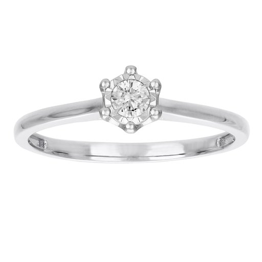 Timanttisormus 0,09ct 14K valkokulta