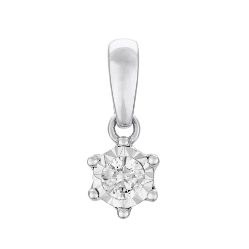 Timanttiriipus 0,09ct 14K valkokulta