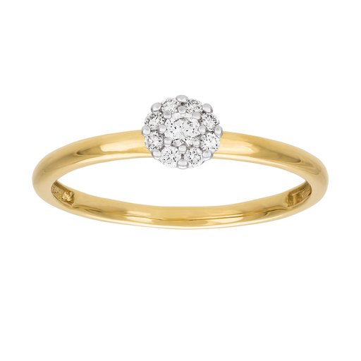 Timanttisormus yht. 0,10ct 14K keltakulta
