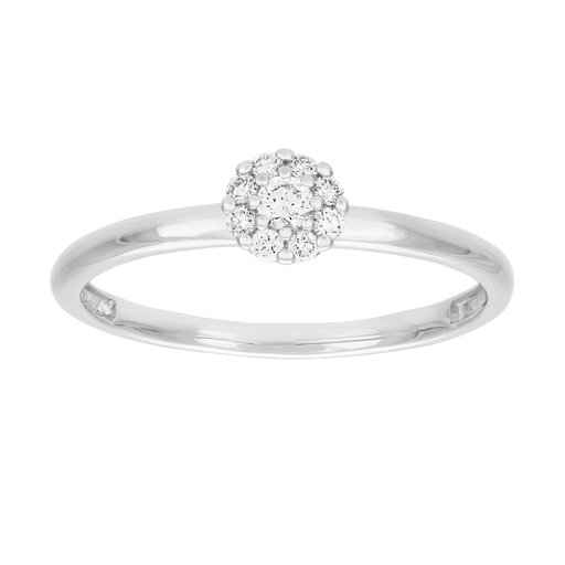 Timanttisormus yht. 0,10ct 14K valkokulta
