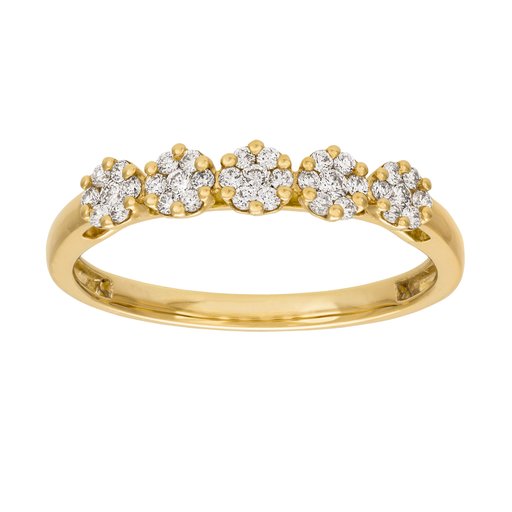 Timanttisormus yht. 0,20ct 14K keltakulta