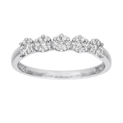 Timanttisormus yht. 0,20ct 14K valkokulta