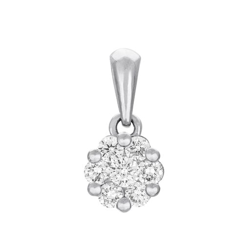 Timanttiriipus yht. 0,20ct 14K valkokulta
