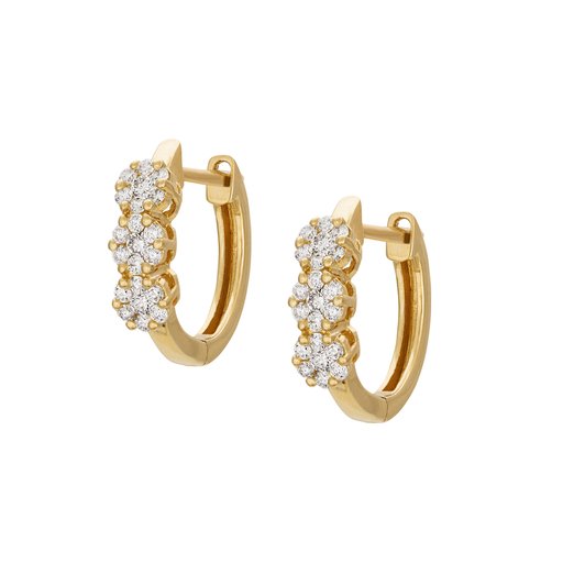 Timanttikorvakorut yht. 0,24ct 14K keltakulta