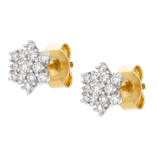 Timanttikorvakorut yht. 0,29ct 14K keltakulta