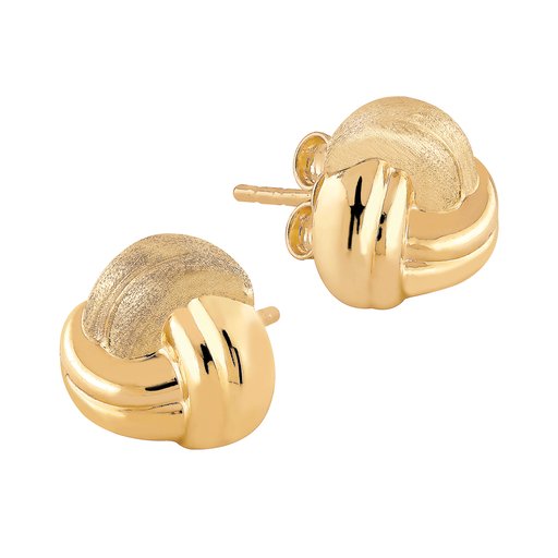Kultaiset korvakorut, solmut, 14k keltakulta