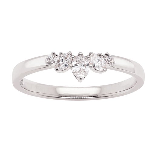 Princess Elsie timanttisormus yht. 0,23ct 14K valkokulta