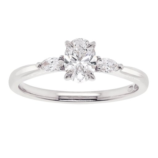 Princess Luciana timanttisormus yht. 0,44ct 14K valkokulta