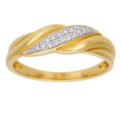 Timanttisormus yht. 0,06ct 14K keltakulta