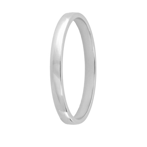 Story of love Santorini 2 mm 14k valkokulta