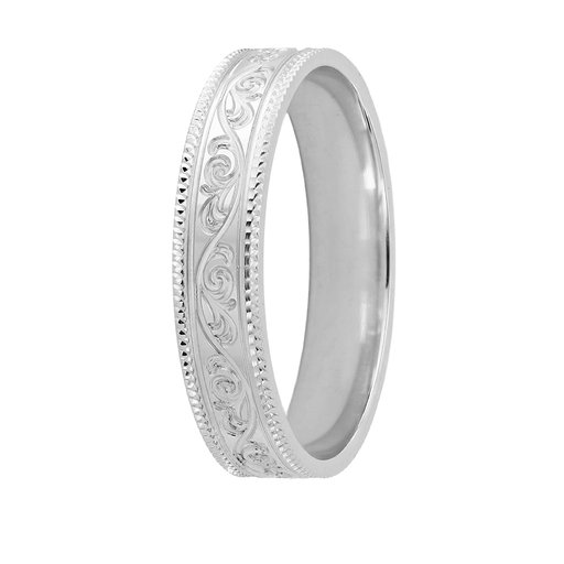 Story of love Seychelles kihlasormus 4 mm 18k valkokulta