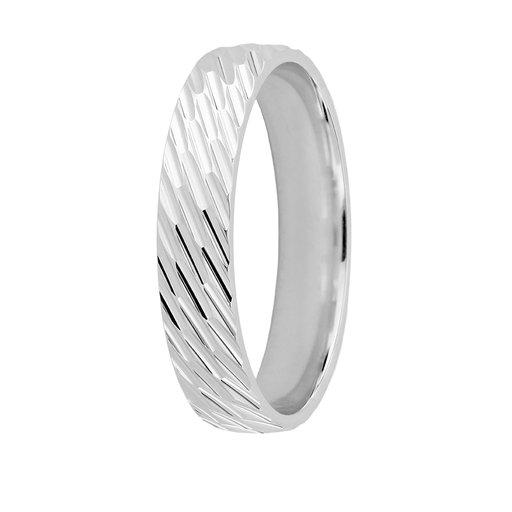 Story of love Barbados kihlasormus 4 mm 18k valkokulta