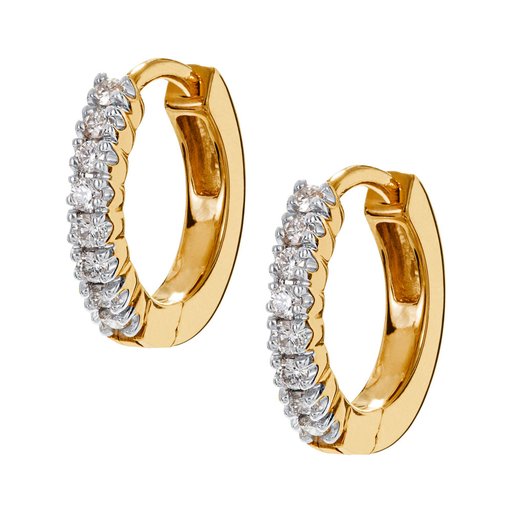 Timanttikorvakorut yht. 0,20ct 14K  keltakulta